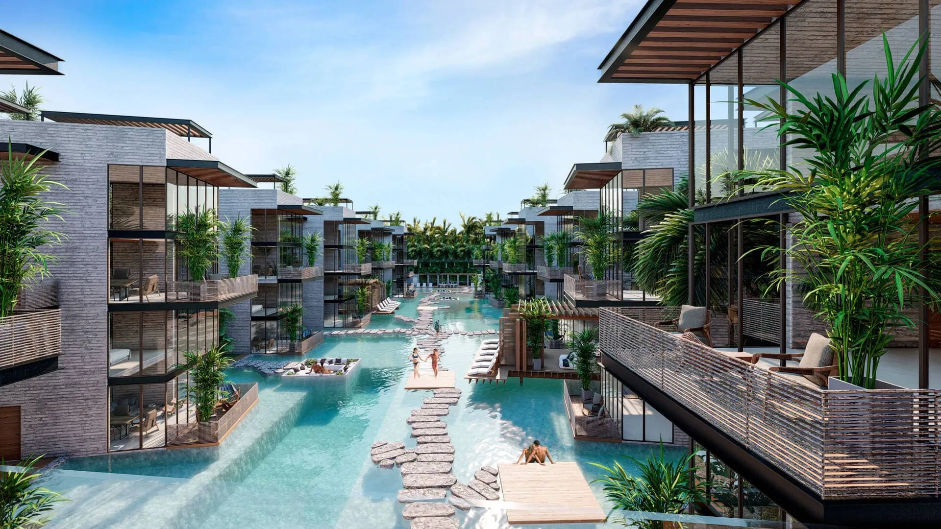 Alberca Swim up Xalet Residences